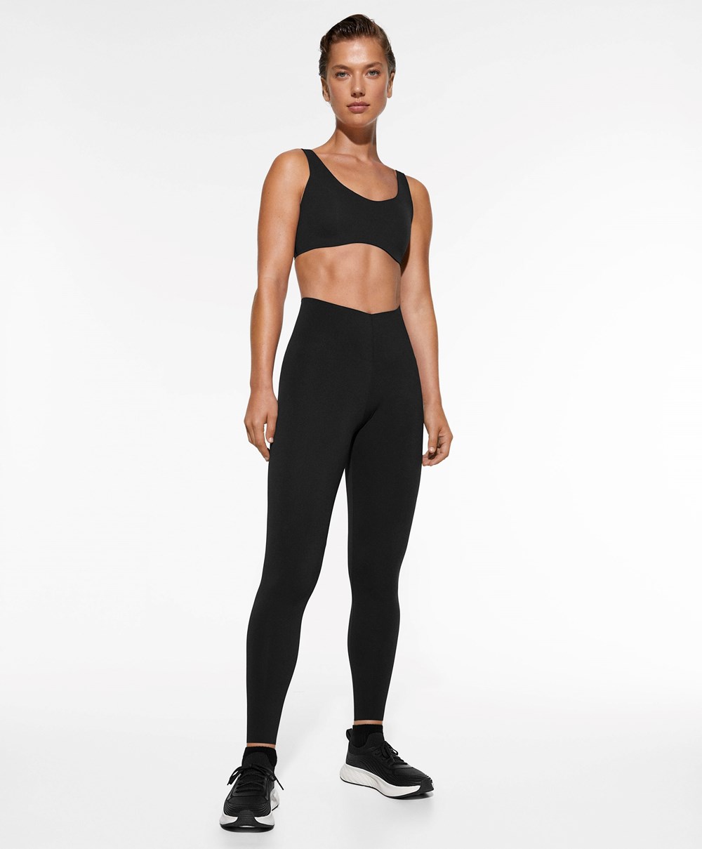 Oysho Light Touch 65cm Ankle-length Leggings μαυρα | OANUGD-619