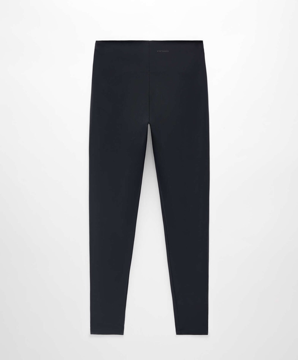 Oysho Light Touch 65cm Ankle-length Leggings μαυρα | OANUGD-619