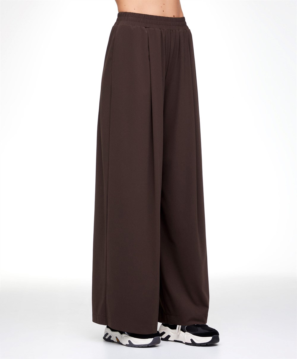 Oysho Light Touch Oversize Ευθεία-leg Trousers καφε | SRTYUZ-279