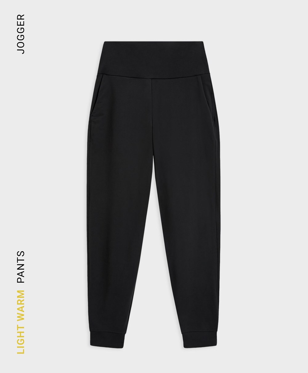 Oysho Light Warm Joggers μαυρα | ZLENFD-216