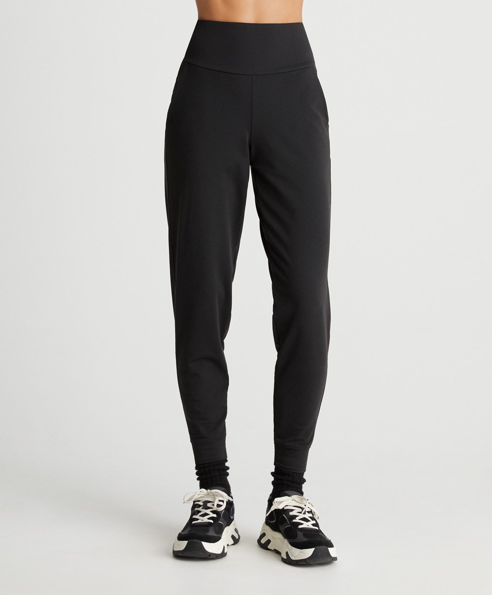 Oysho Light Warm Joggers μαυρα | ZLENFD-216