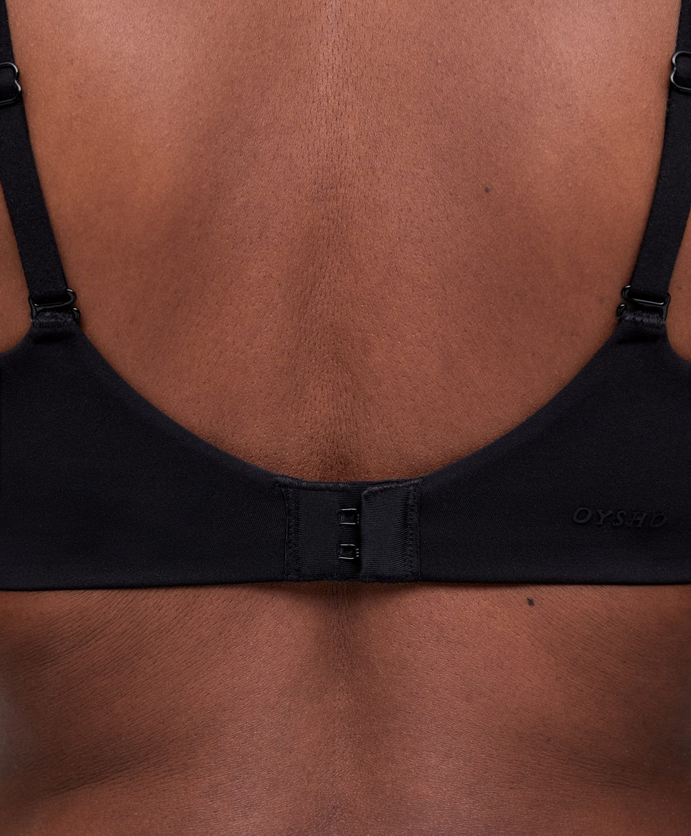 Oysho Light-support Sports Bra μαυρα | TDMKSA-427