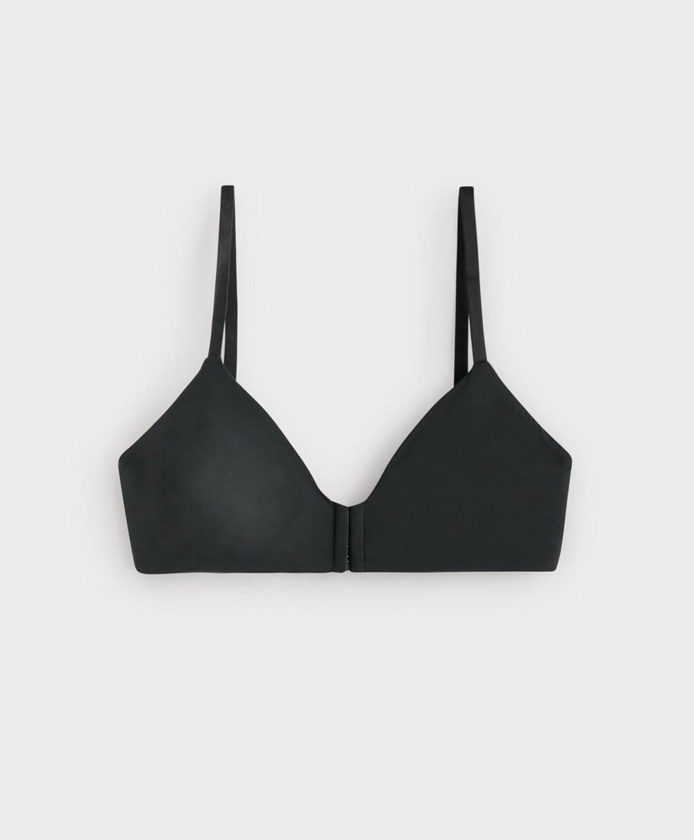 Oysho Lola Bra With Right Cup μαυρα | ZLNXBH-496