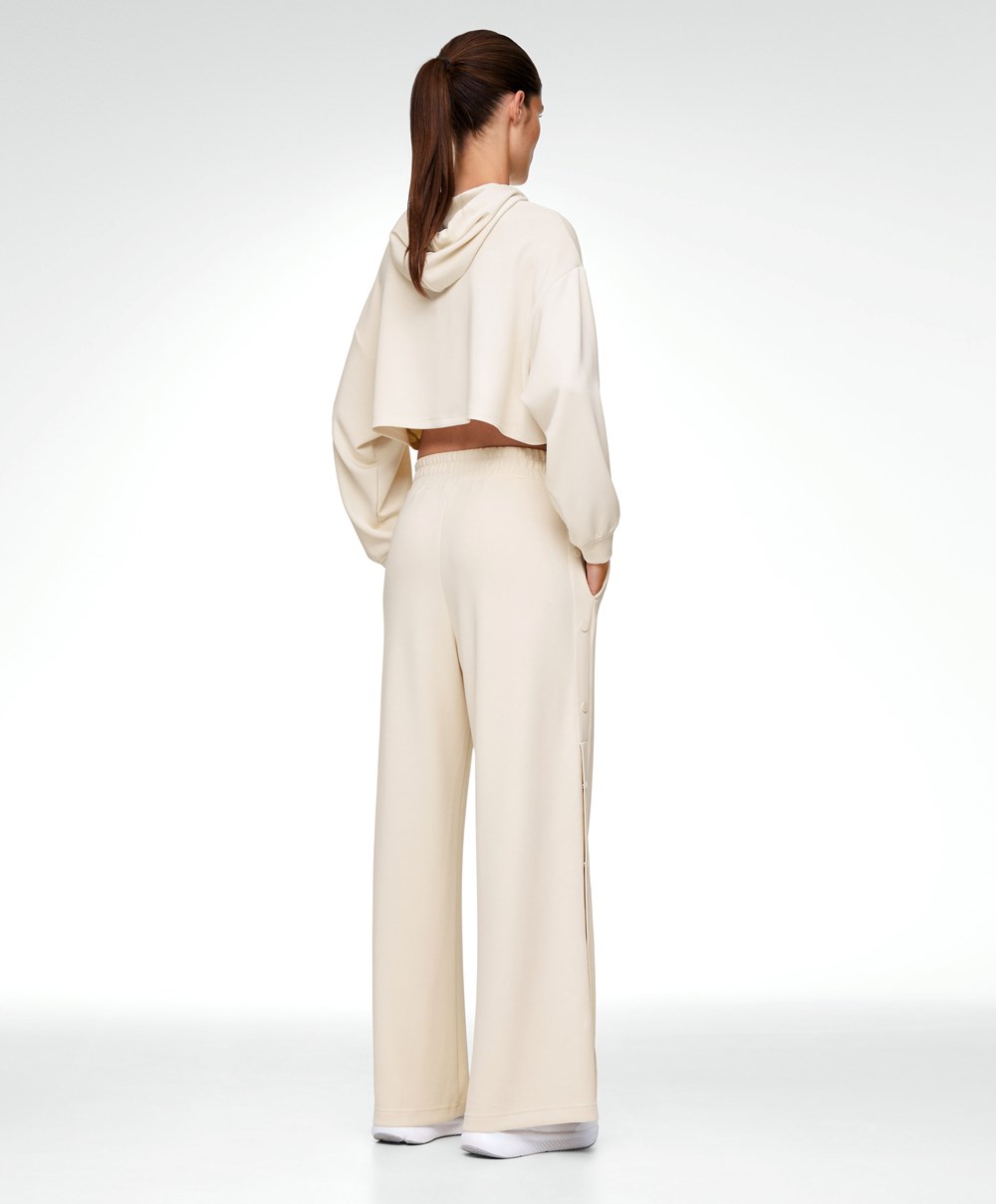 Oysho Long Modal White Total Look Stone | VYGBKZ-732