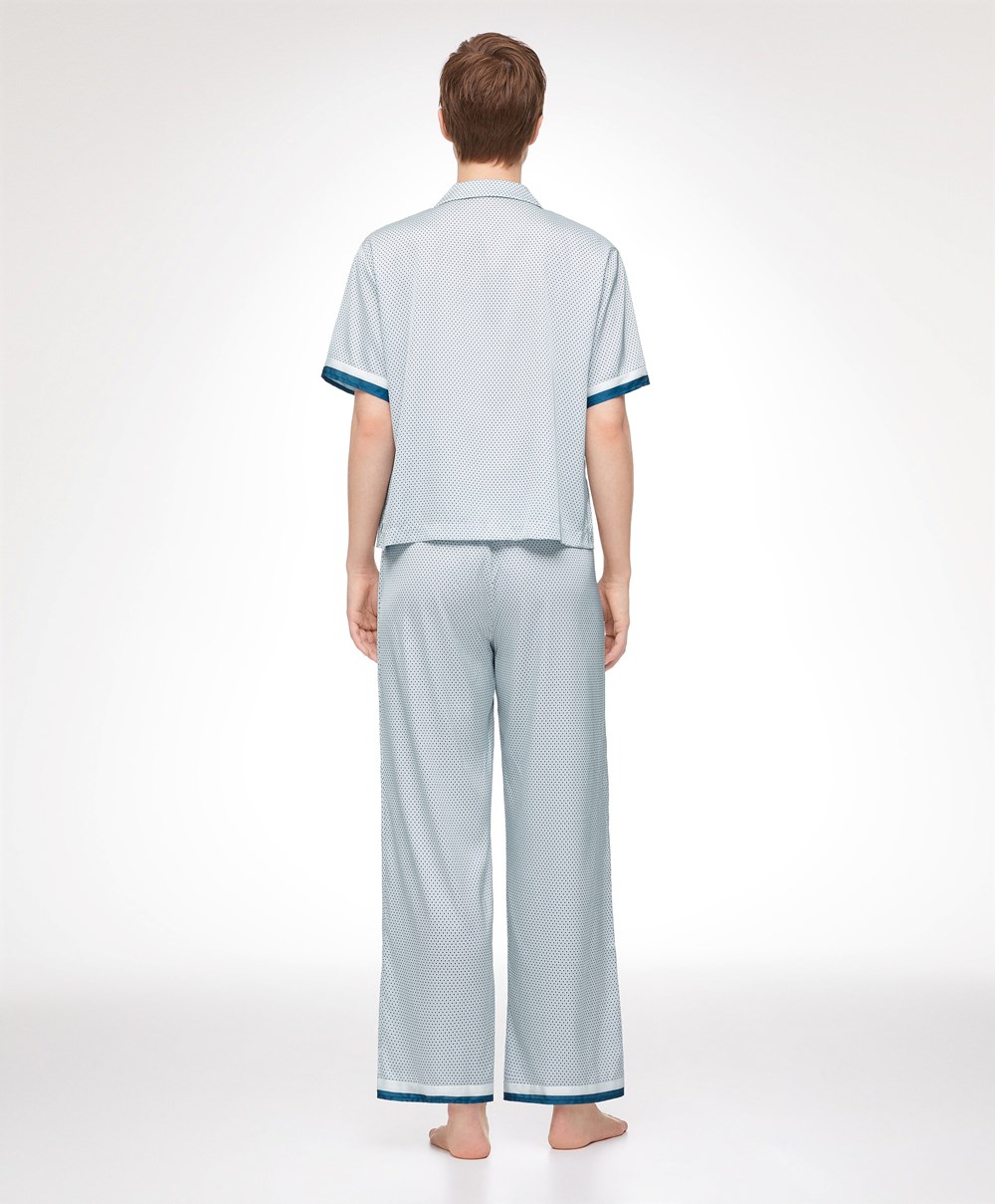 Oysho Long Satin Trousers 3-043 | TXLGJN-713