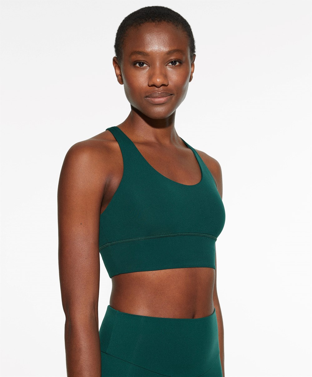 Oysho Medium-support Sports Bra With Cups Bottle | JAZRCV-109