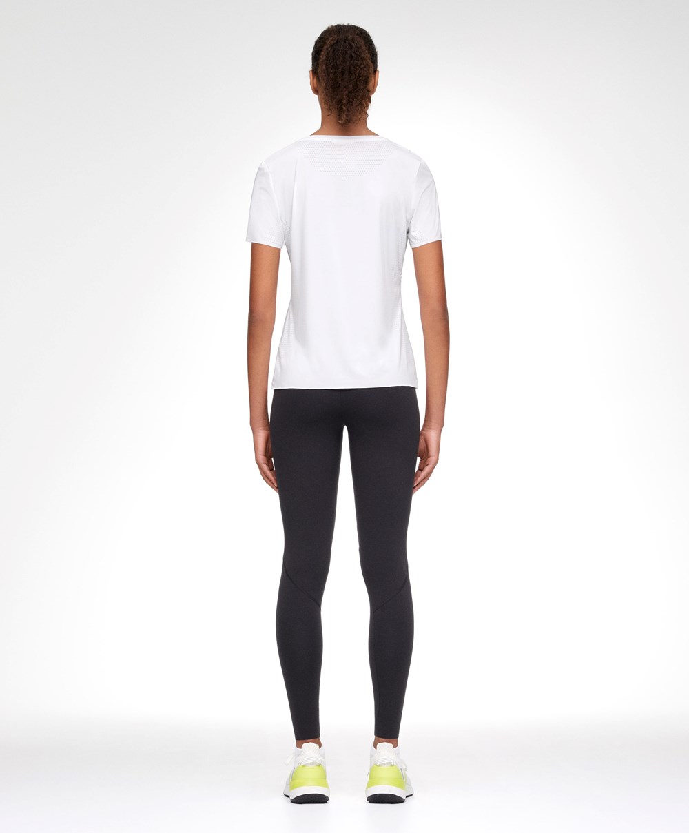 Oysho Microperforated κοντο-sleeved Technical T-shirt ασπρα | GYNDMT-216