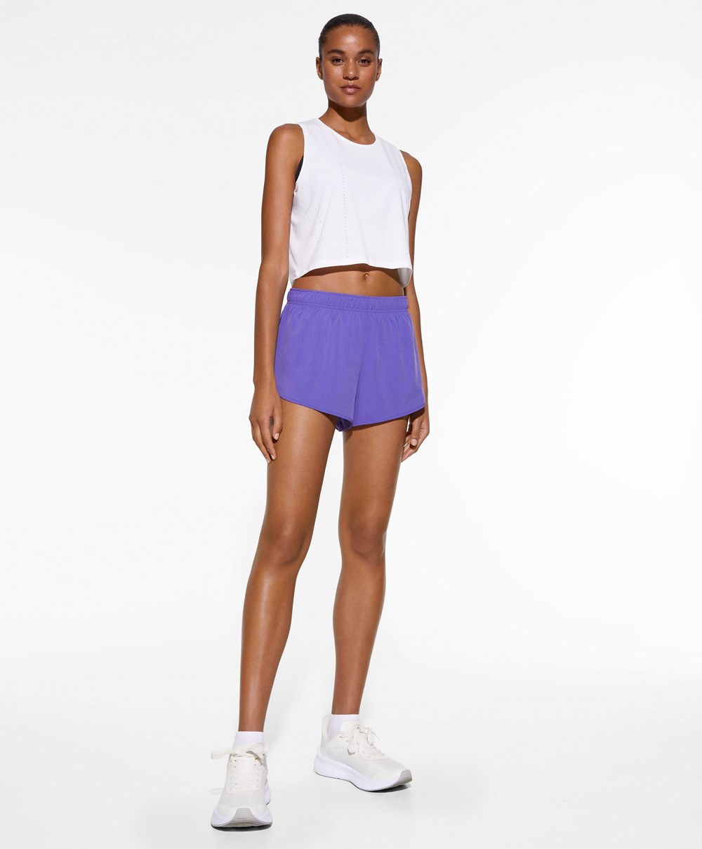 Oysho Mini Για Τρέξιμο Shorts Violet | JEMXPD-139