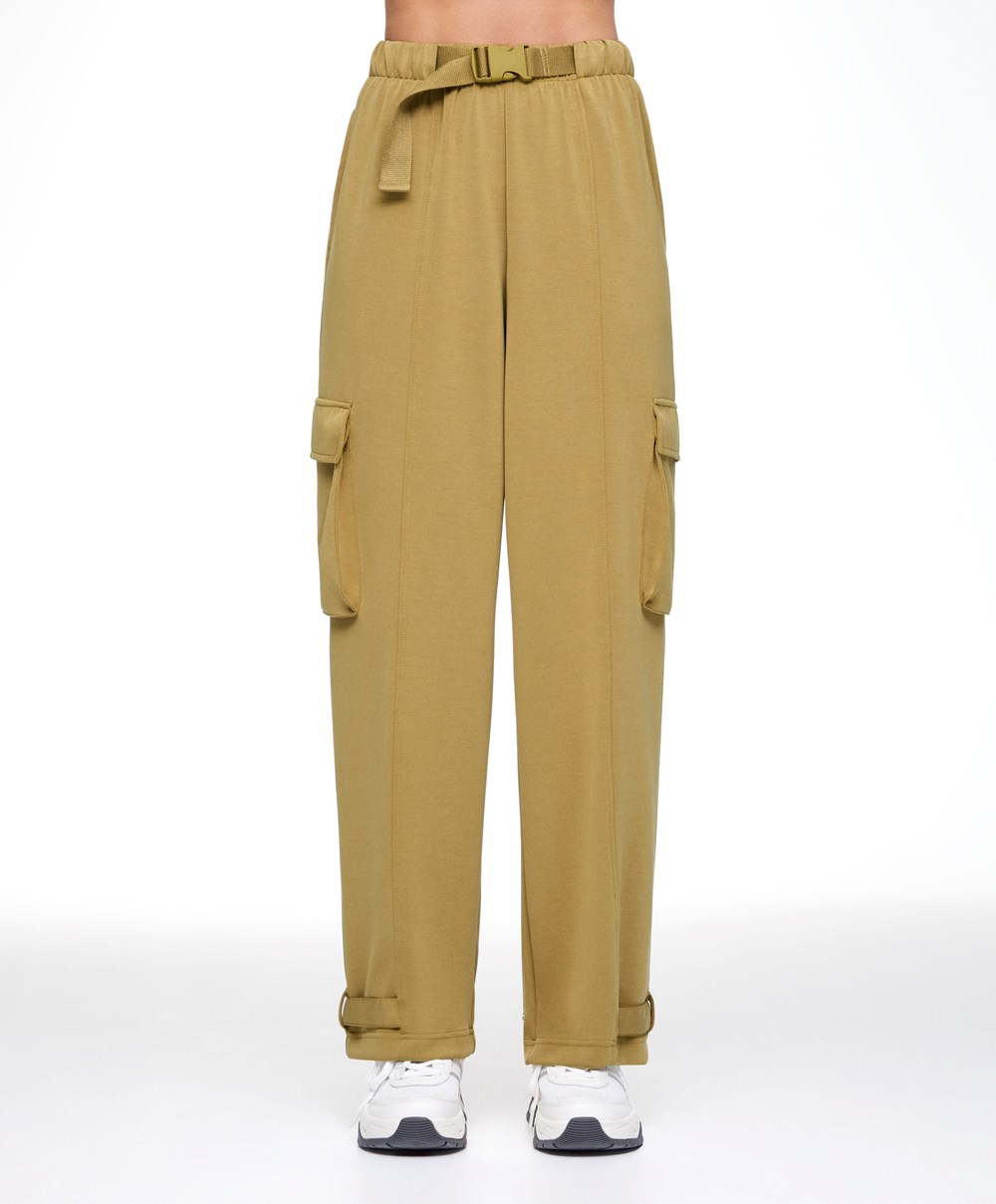 Oysho Modal Cargo Trousers Ελιά | GNKDLU-491