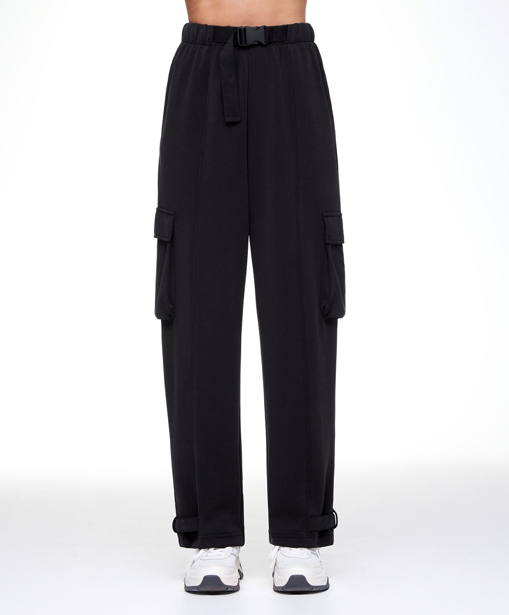 Oysho Modal Cargo Trousers μαυρα | ZIQMES-164