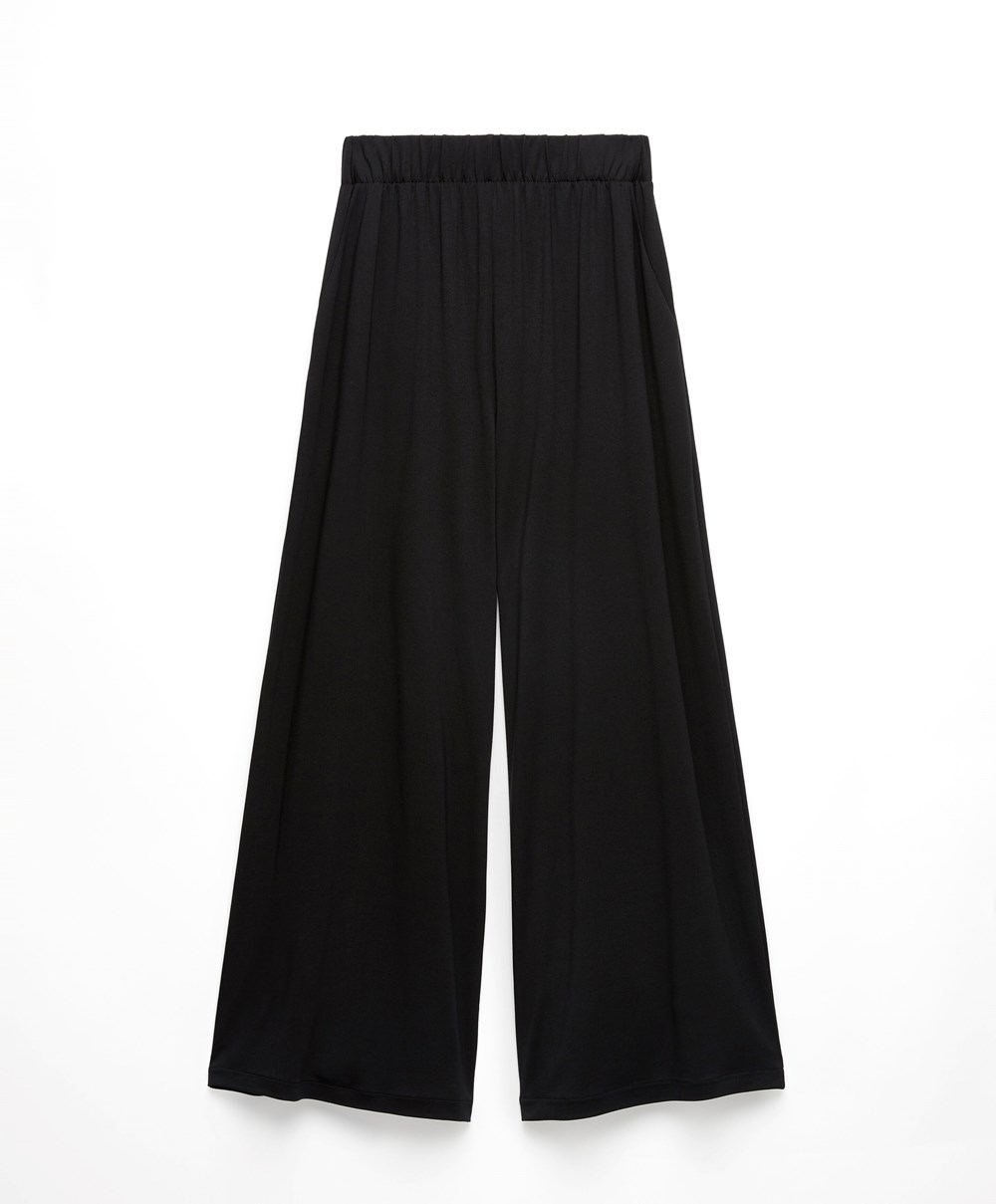 Oysho Modal Crop Trousers μαυρα | PTOHAB-015