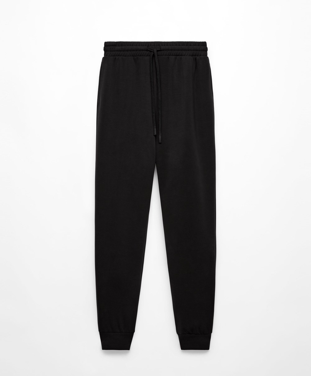 Oysho Modal Joggers μαυρα | ROPXZI-835