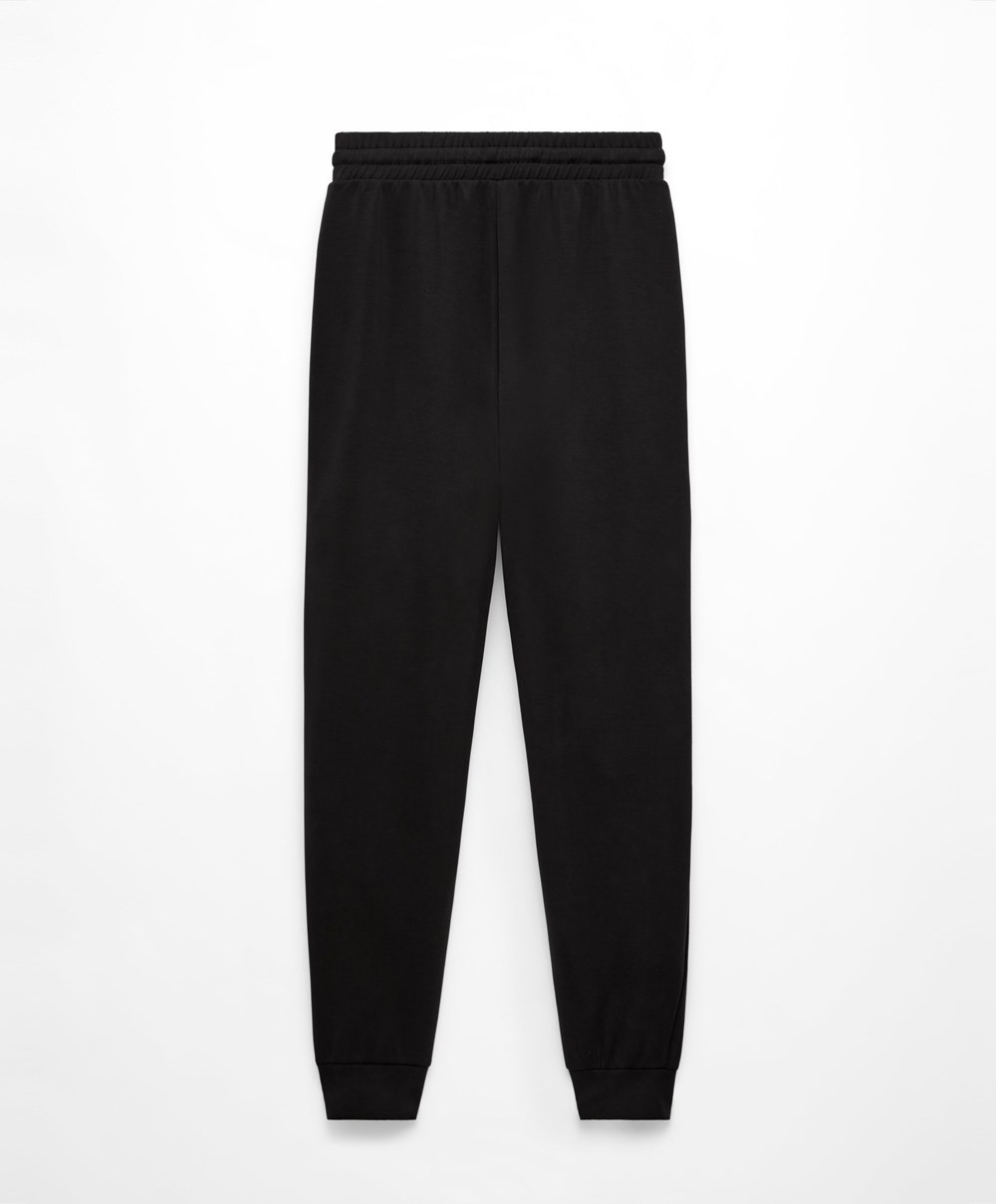 Oysho Modal Joggers μαυρα | ROPXZI-835