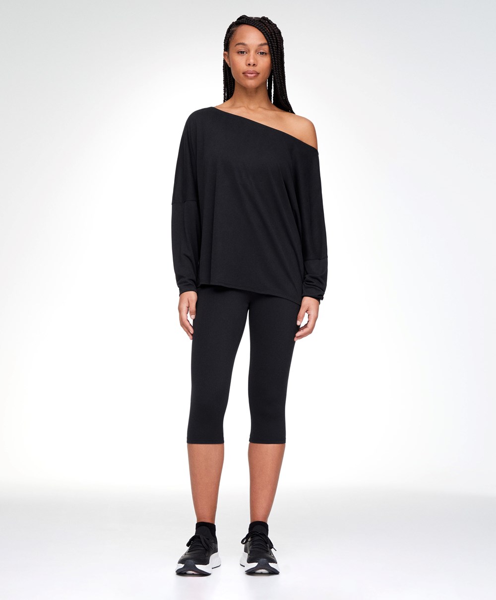 Oysho Modal Long-sleeved T-shirt μαυρα | XACSQO-897