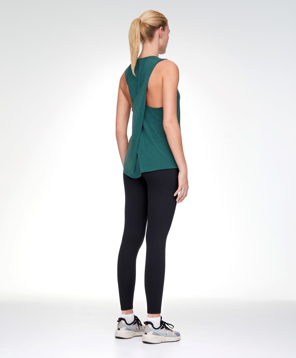 Oysho Modal Open Back αμανικα T-shirt Bottle | HEBTJI-652