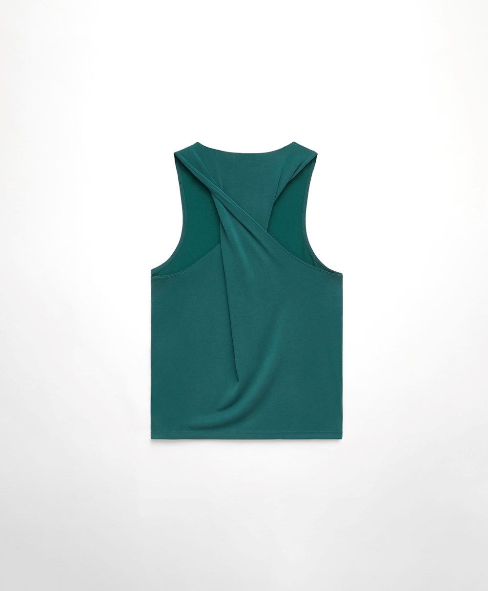 Oysho Modal Open Back αμανικα T-shirt Bottle | HEBTJI-652