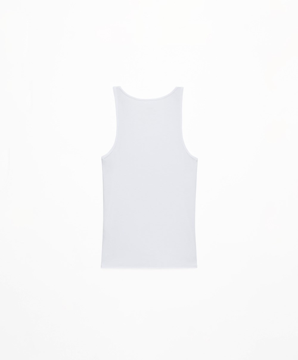 Oysho Modal Vest Top Pale Ecru | BSNOMZ-203