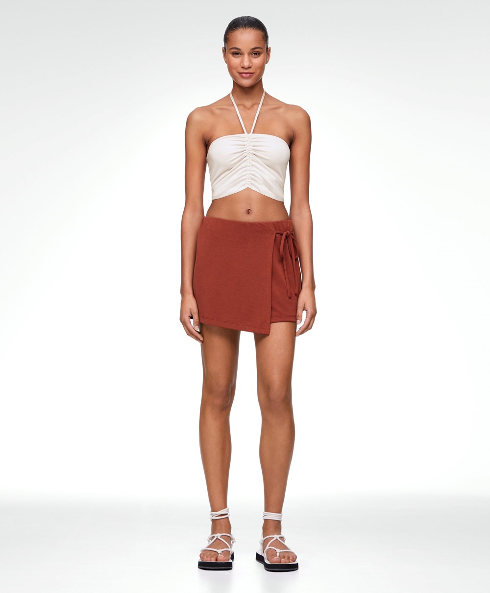 Oysho Modal strappy Top Stone | NKXMVZ-812