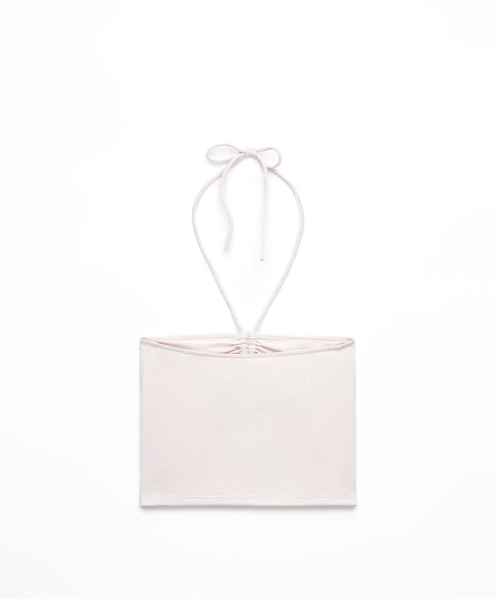 Oysho Modal strappy Top Stone | NKXMVZ-812