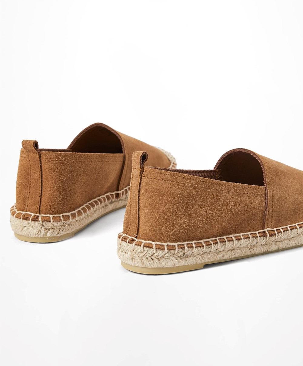 Oysho Natural δερματινα Espadrilles καφε | ISPYBH-413