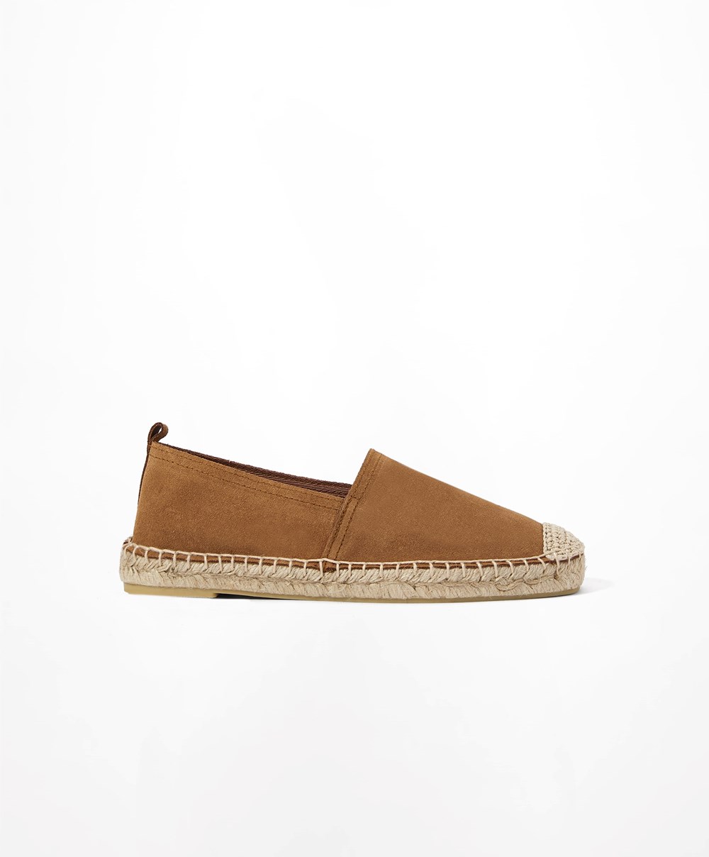 Oysho Natural δερματινα Espadrilles καφε | ISPYBH-413