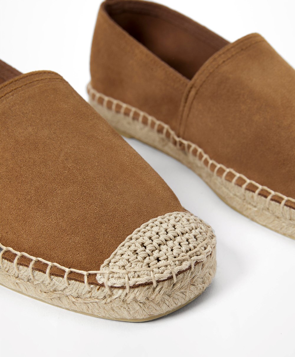 Oysho Natural δερματινα Espadrilles καφε | VZFIPG-142