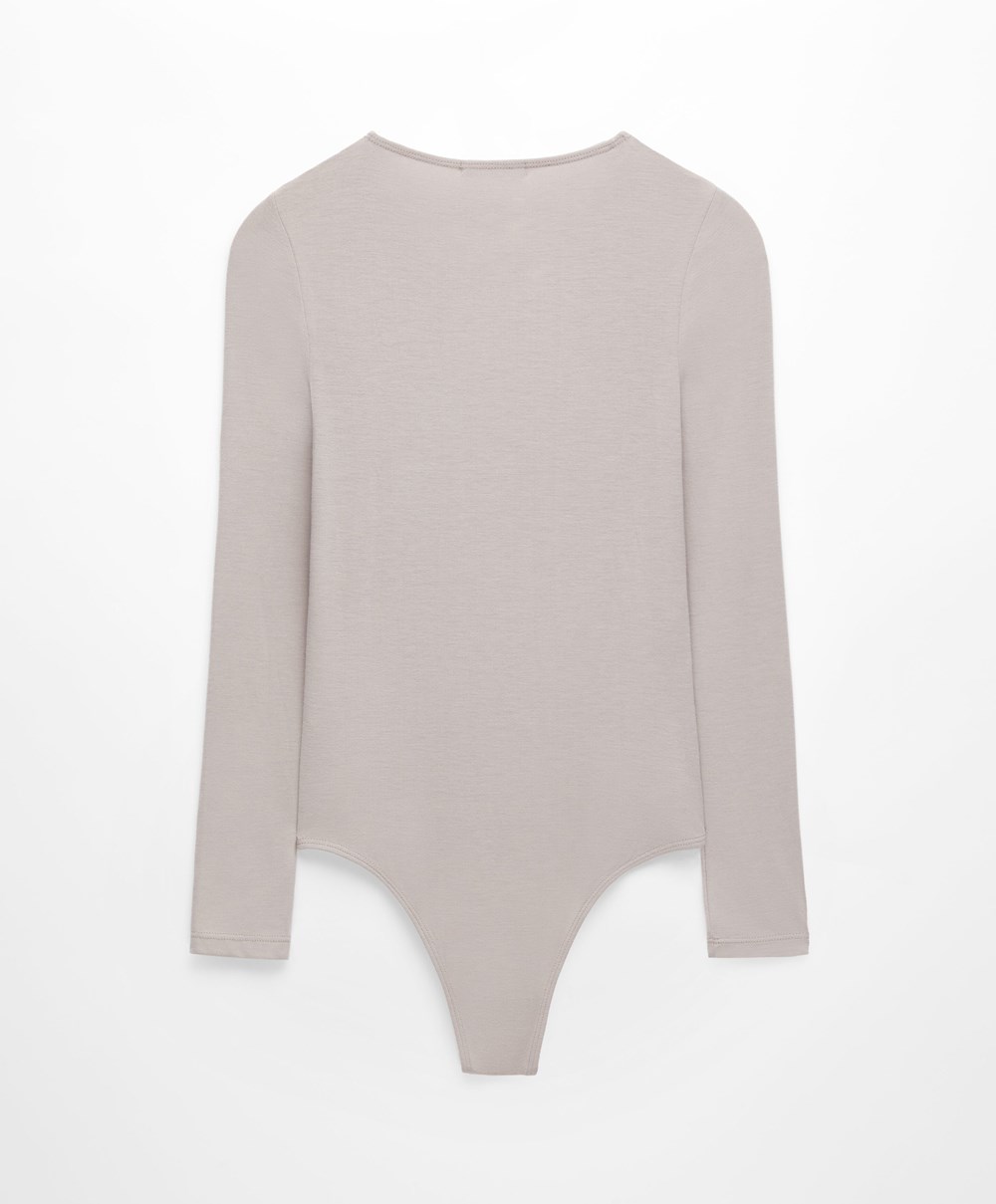 Oysho Outlast® Thermal Body Pale Taupe | LQEZXJ-435