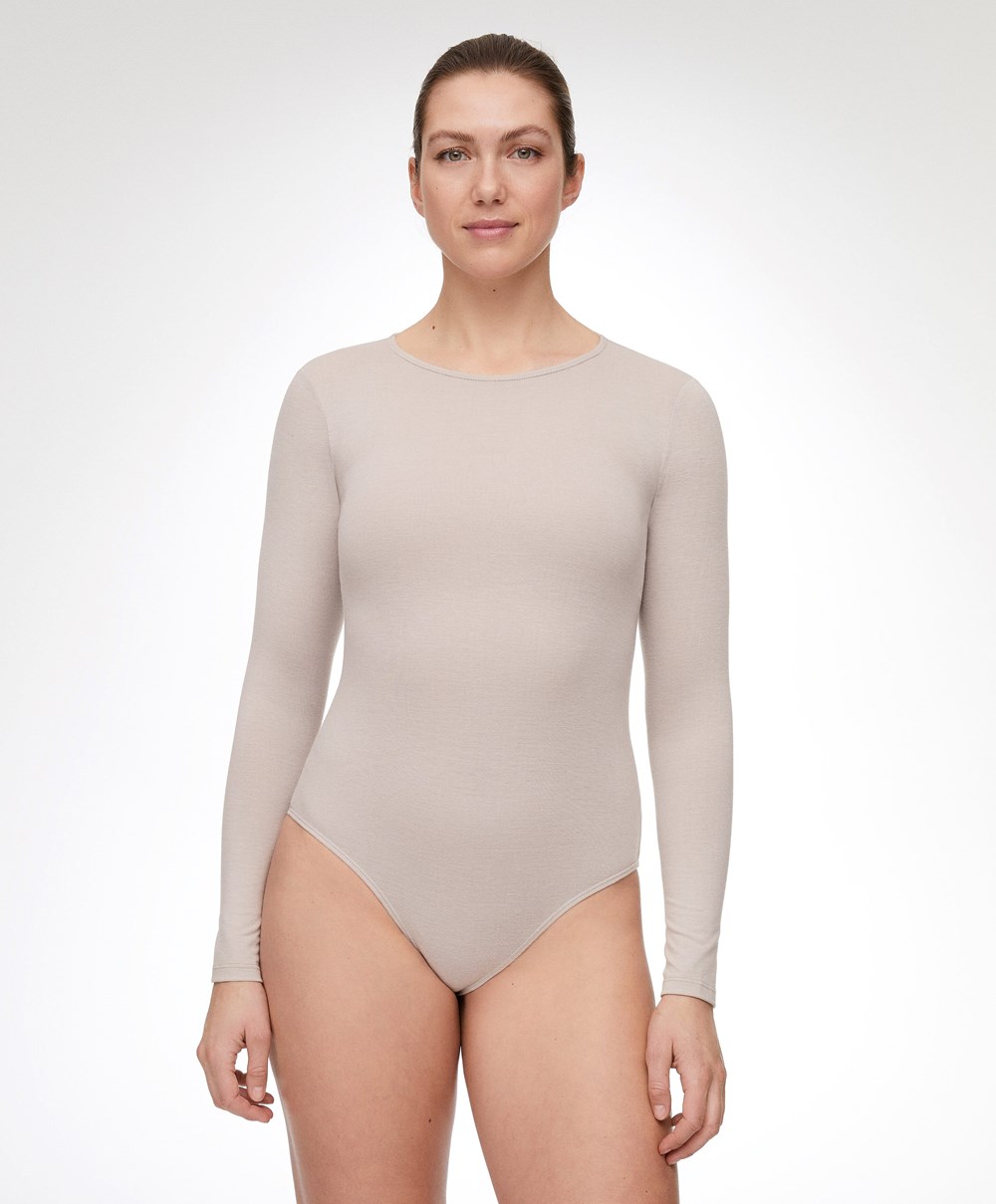 Oysho Outlast® Thermal Body Pale Taupe | LQEZXJ-435