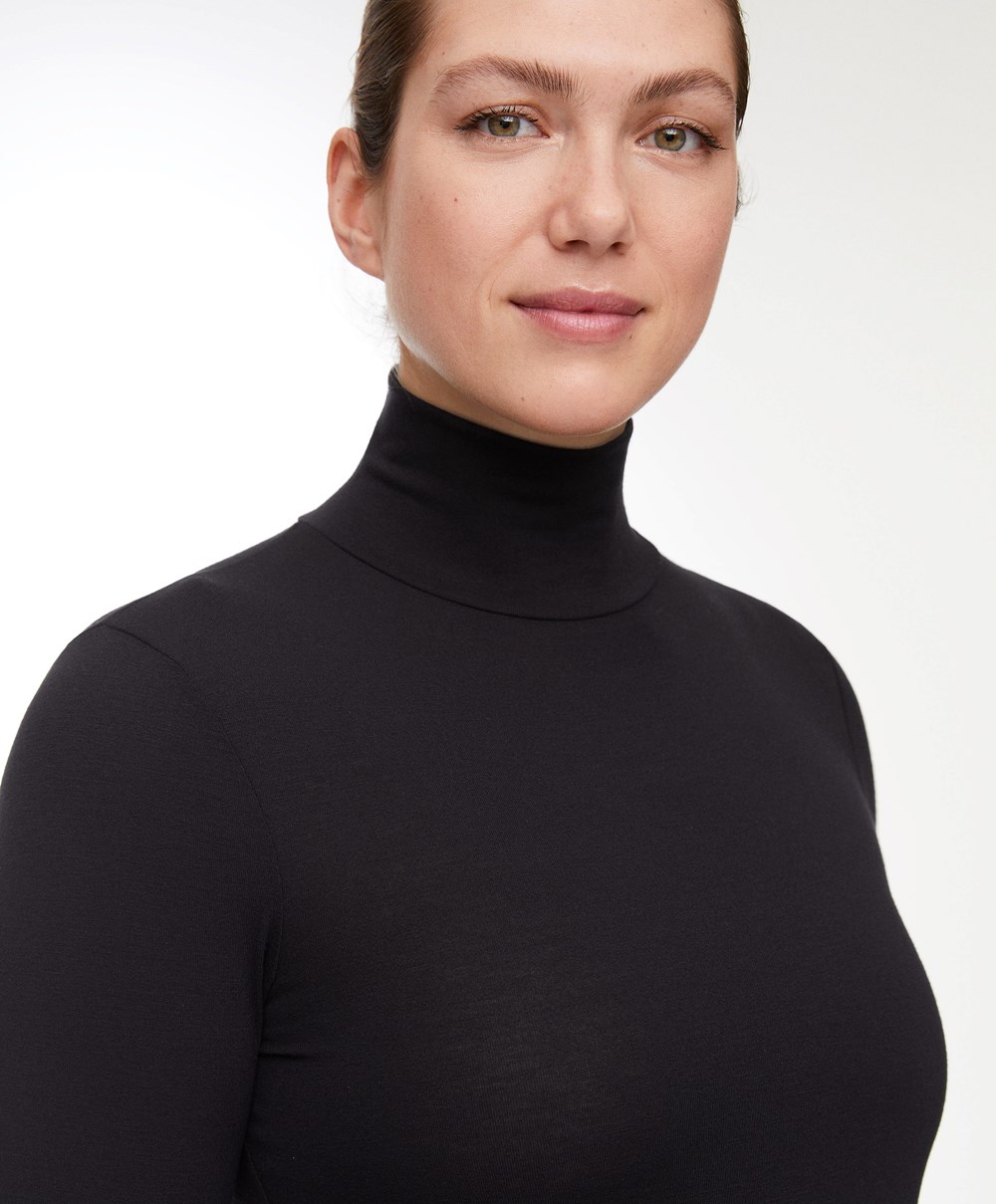 Oysho Outlast® Thermal High-neck Body μαυρα | YZNDGA-941