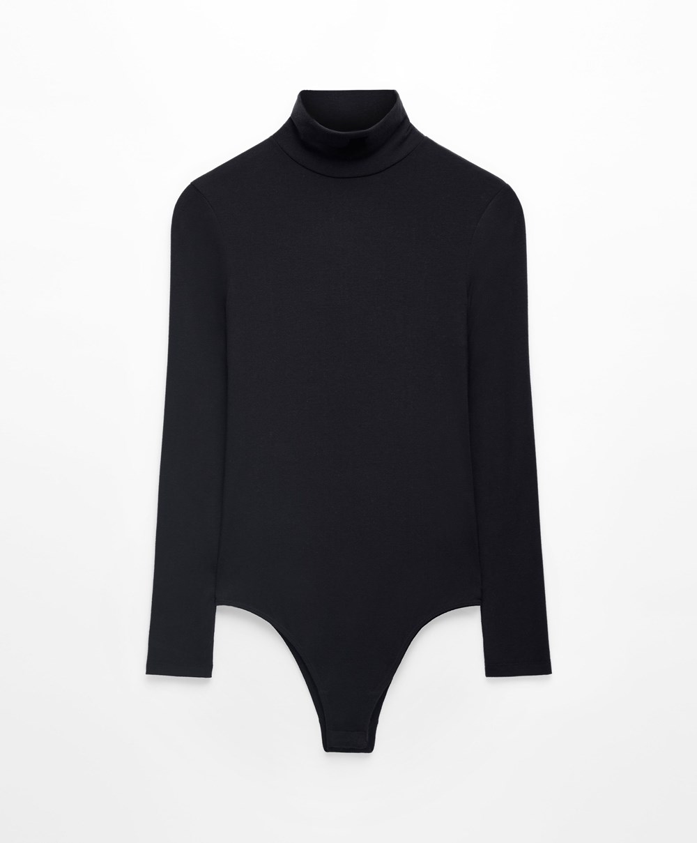 Oysho Outlast® Thermal High-neck Body μαυρα | YZNDGA-941