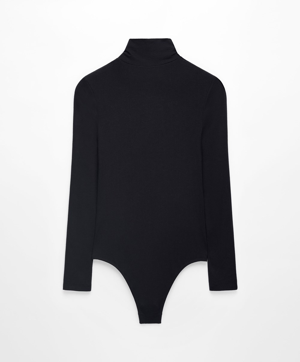 Oysho Outlast® Thermal High-neck Body μαυρα | YZNDGA-941