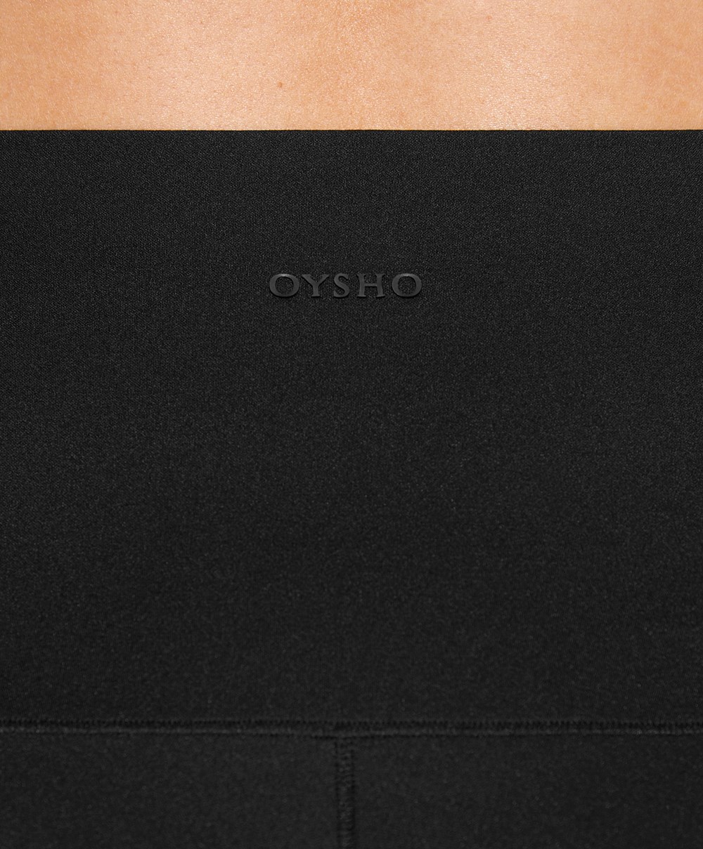 Oysho Perfect-adapt High-rise 10cm Hot Pant μαυρα | NDCKQT-068