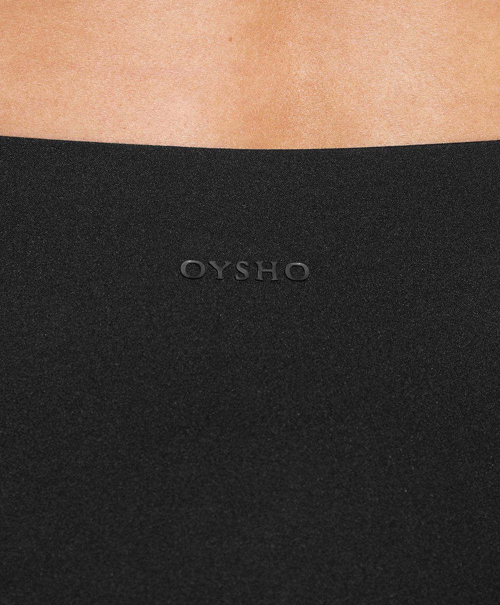 Oysho Perfect-adapt High-rise 20cm Cycle Shorts μαυρα | OWKVYG-517