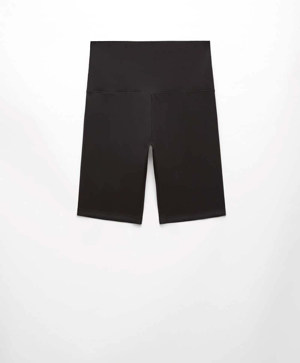 Oysho Perfect-adapt High-rise 20cm Cycle Shorts μαυρα | OWKVYG-517