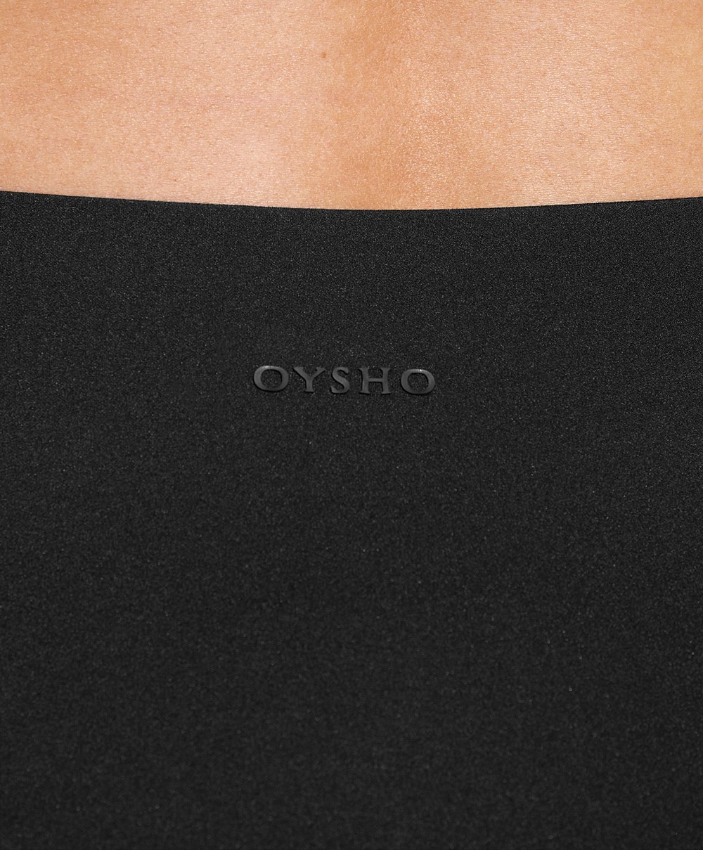 Oysho Perfect-adapt High-rise 20cm Cycle Shorts μαυρα | PCAQLB-216