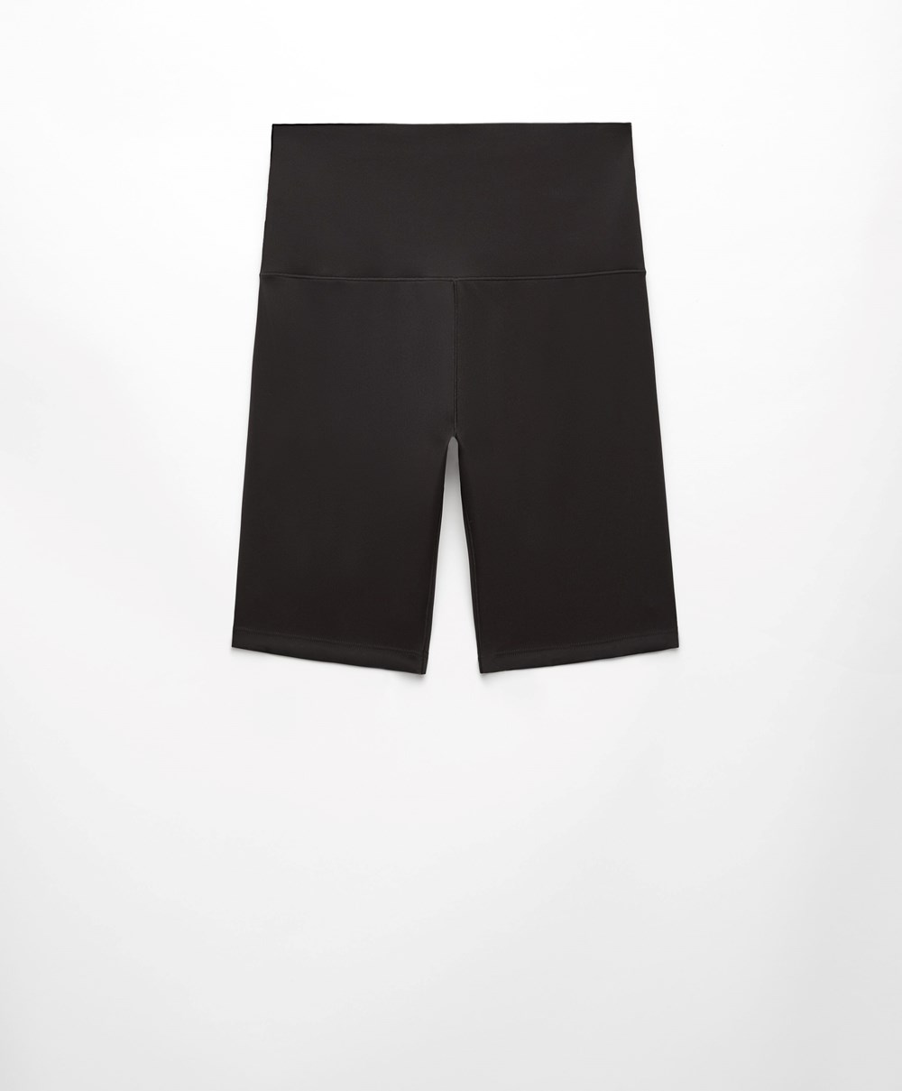 Oysho Perfect-adapt High-rise 20cm Cycle Shorts μαυρα | PCAQLB-216