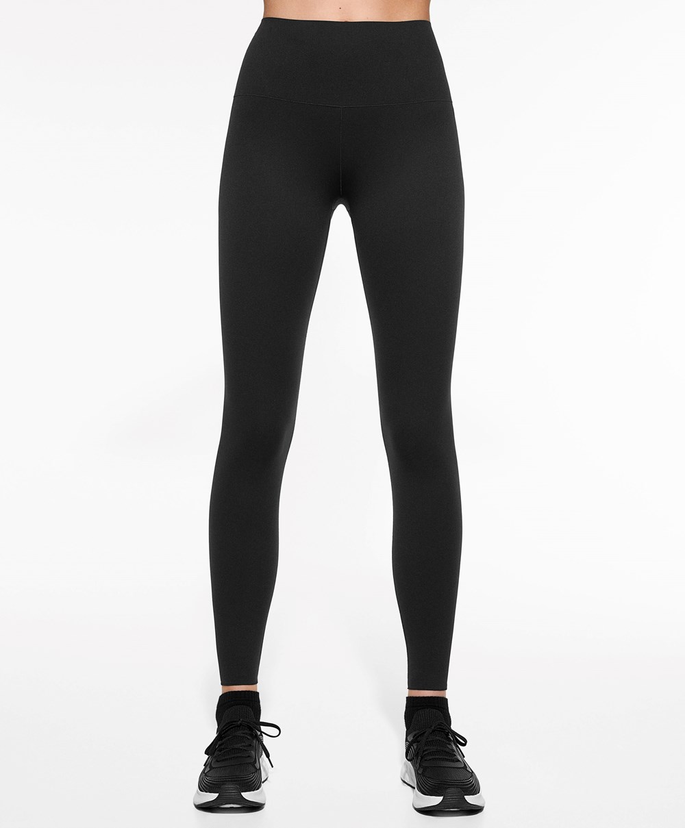 Oysho Perfect-adapt High-rise 65cm Ankle-length Leggings μαυρα | ANJLDX-165