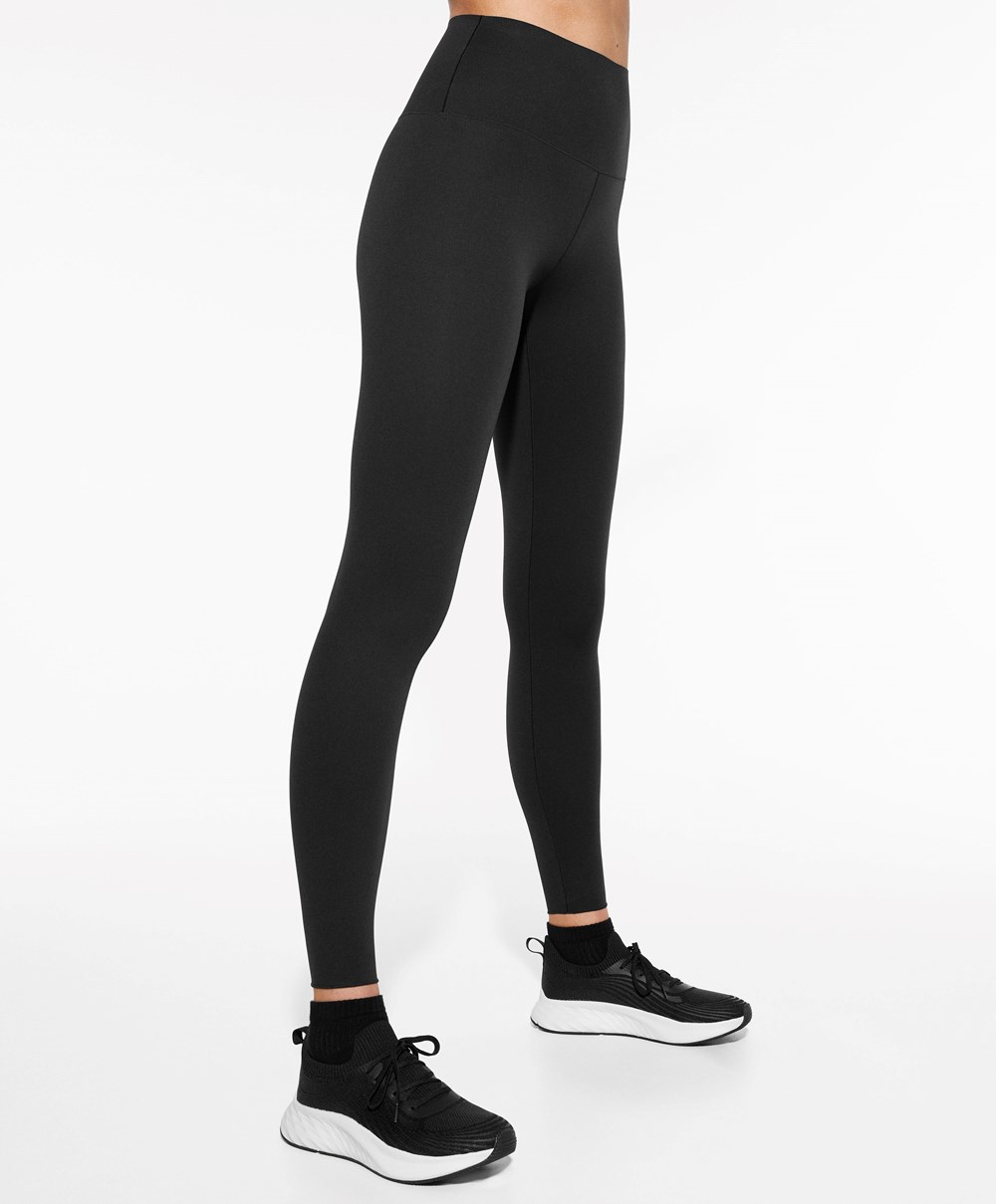 Oysho Perfect-adapt High-rise 65cm Ankle-length Leggings μαυρα | ANJLDX-165