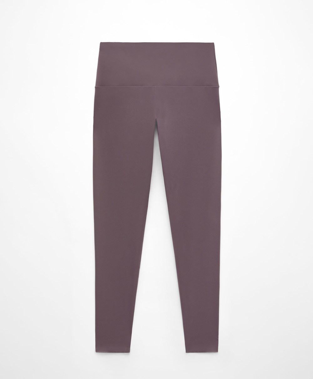 Oysho Perfect-adapt High-rise 65cm Ankle-length Leggings Grey-purple | CJGEZA-310