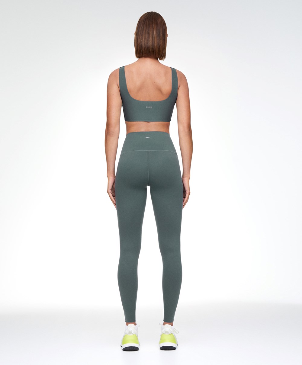 Oysho Perfect-adapt High-rise 65cm Ankle-length Leggings Mid Ocean | THRVAS-475