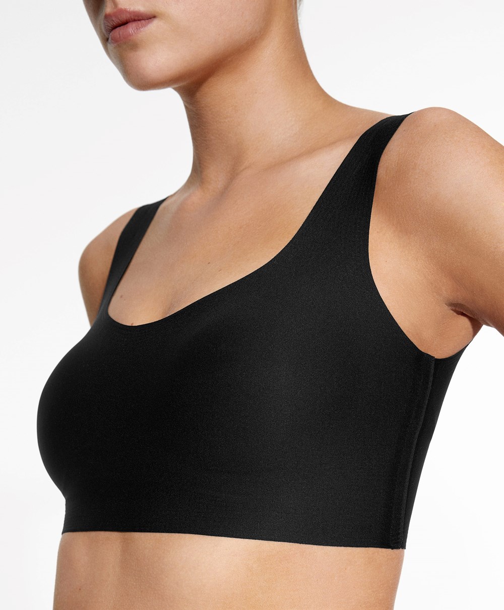 Oysho Perfect-adapt Medium-support Sports Bra With Cups μαυρα | MGYPRJ-240