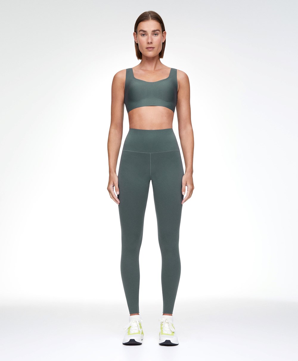 Oysho Perfect-adapt Medium-support Sports Bra With Cups Mid Ocean | SRDPFW-190