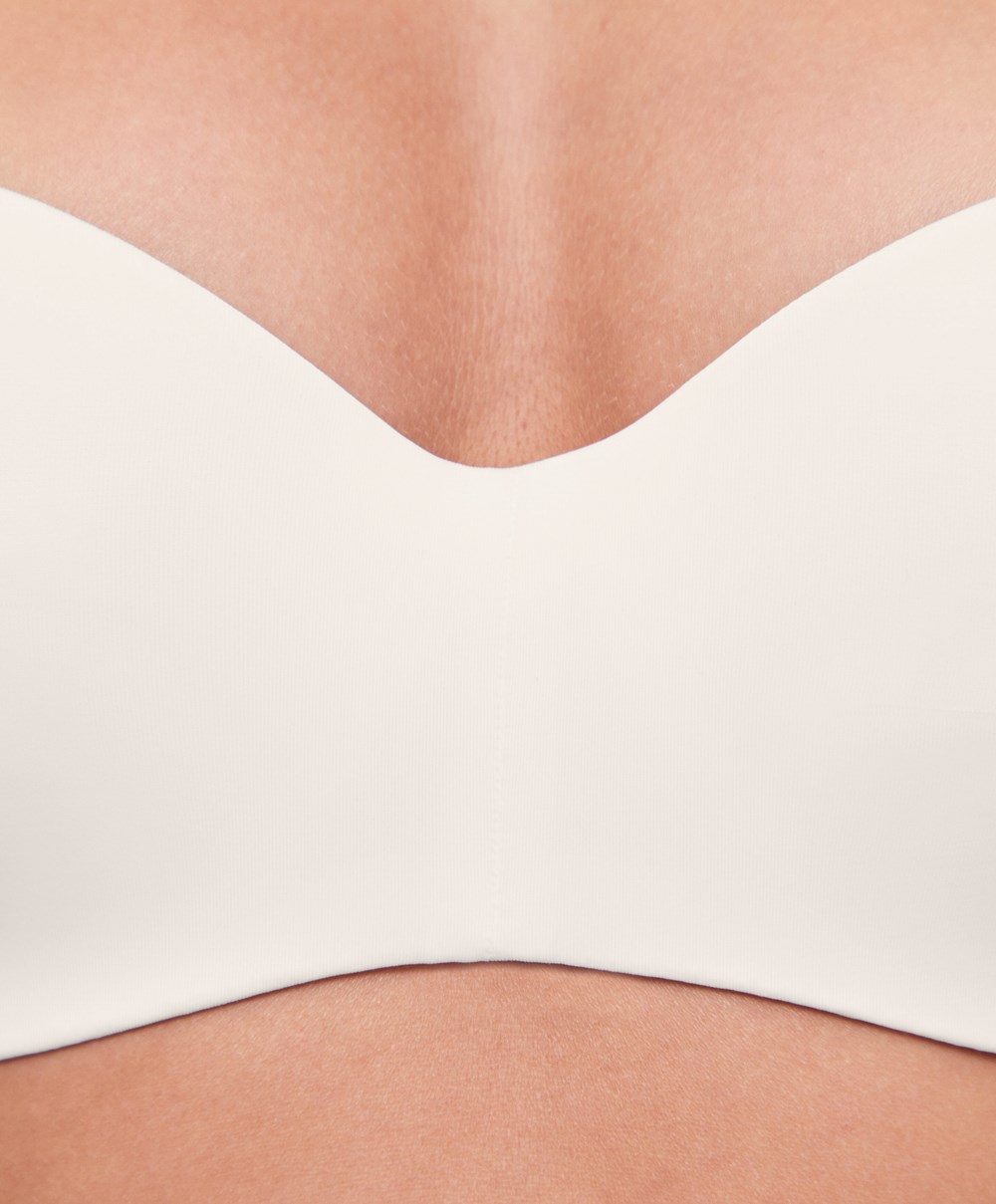 Oysho Polyamide Bra With Removable Straps Pale Ecru | EGDCPZ-236