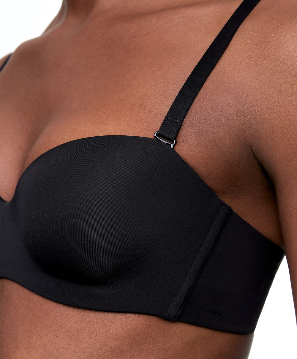 Oysho Polyamide Bra With Removable Straps μαυρα | IZPTYO-019