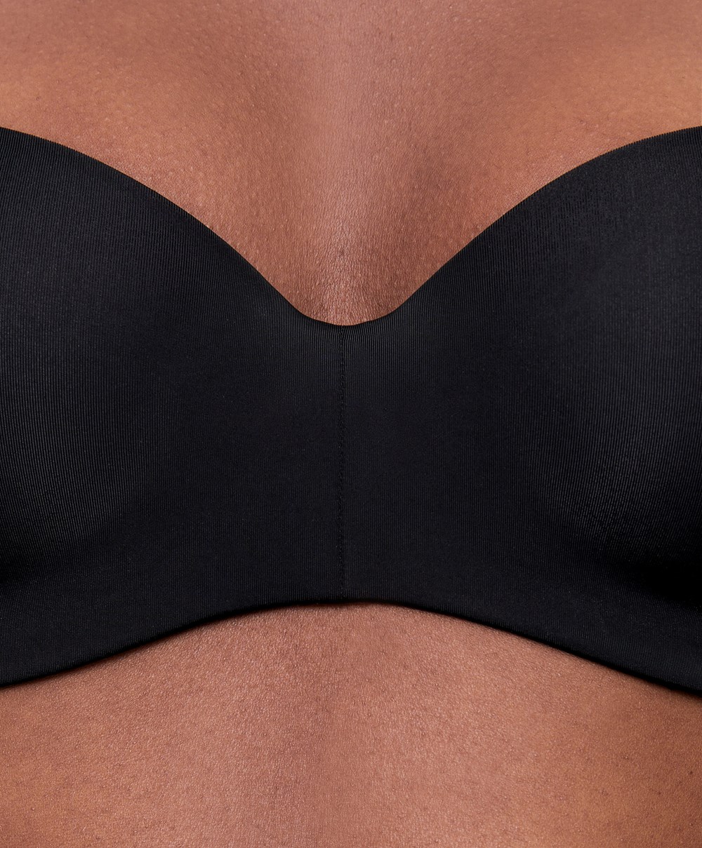 Oysho Polyamide Bra With Removable Straps μαυρα | IZPTYO-019