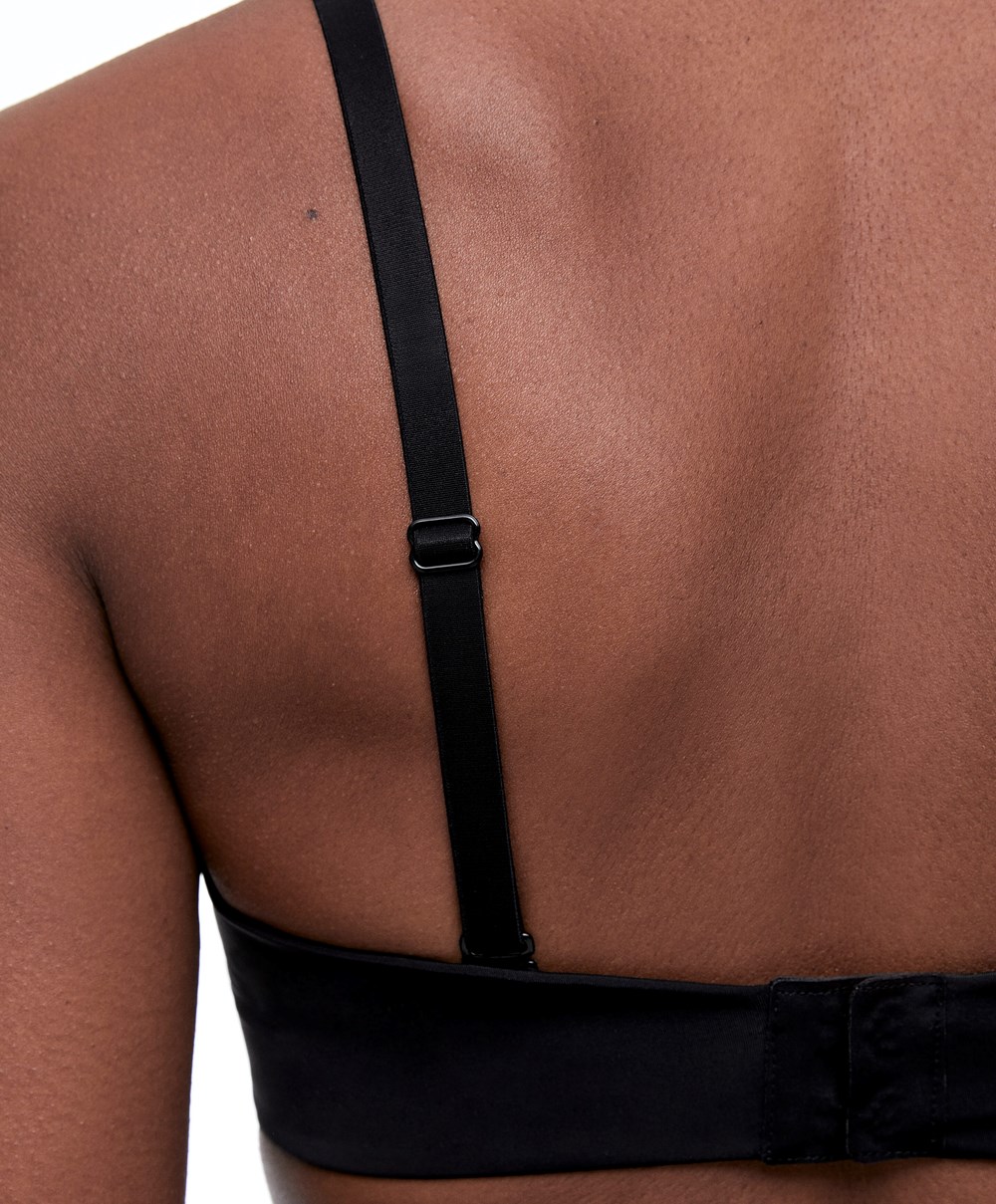 Oysho Polyamide Bra With Removable Straps μαυρα | IZPTYO-019