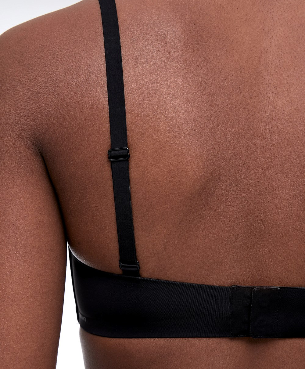 Oysho Polyamide Full Triangle Bra μαυρα | HNFCKV-235