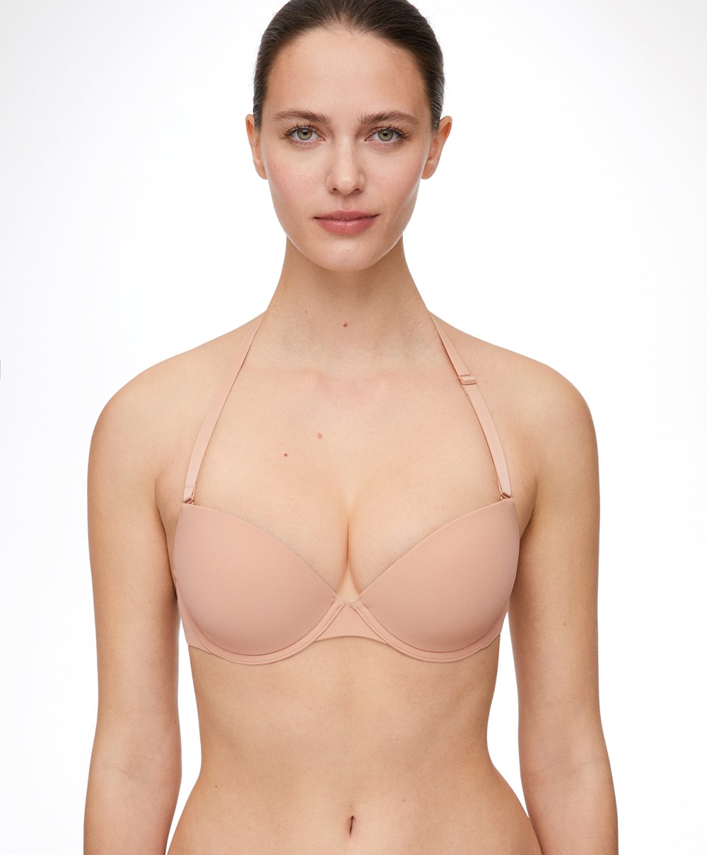 Oysho Polyamide Multiway κλασικα Bra Μπεζ | WNHIDP-268