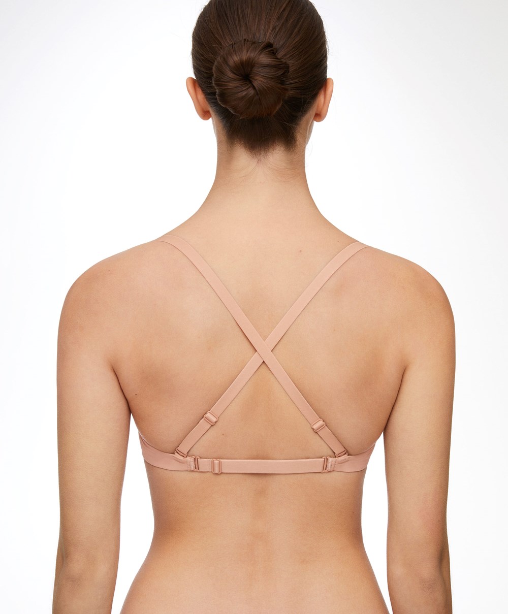 Oysho Polyamide Multiway κλασικα Bra Μπεζ | WNHIDP-268