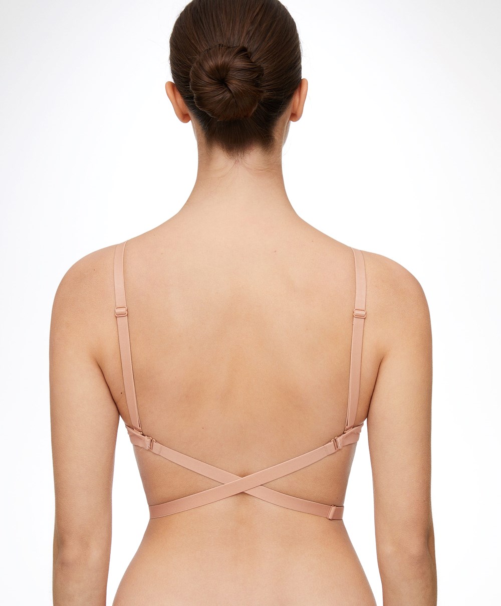 Oysho Polyamide Multiway κλασικα Bra Μπεζ | WNHIDP-268